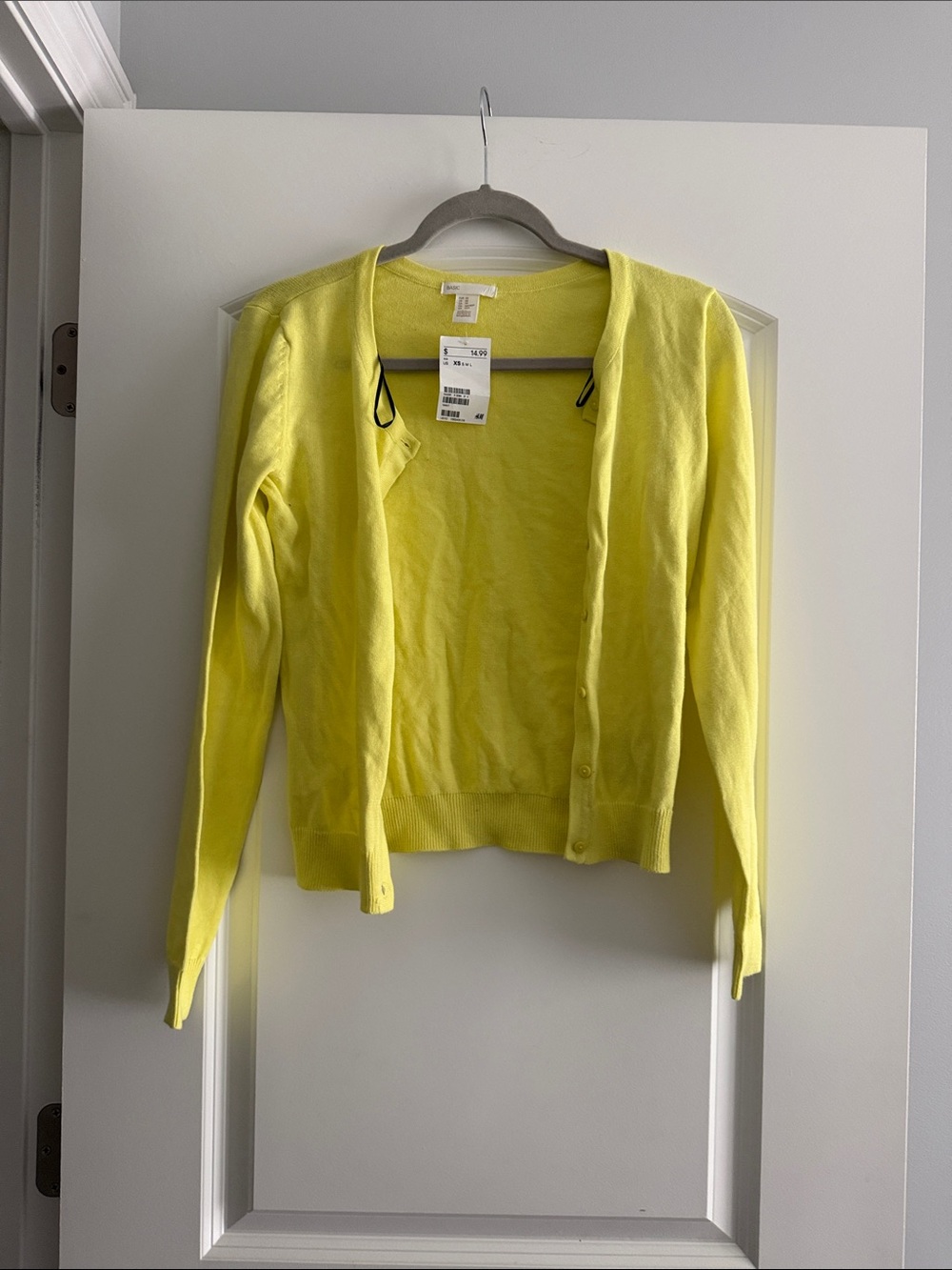 H&M Bright Yellow Lightweight Women's Cardigan